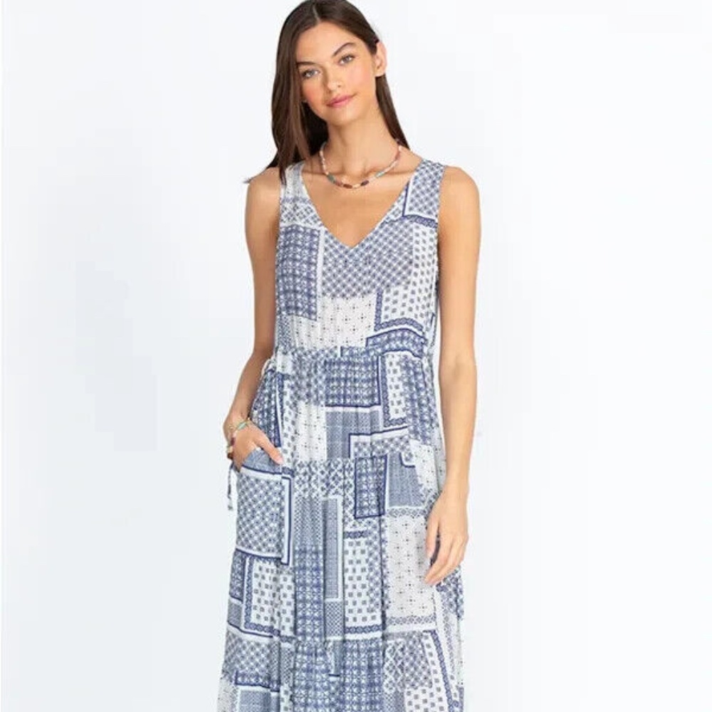 $575 Original Priced  Johnny Was Pete & Greta Silk Rinit Dress